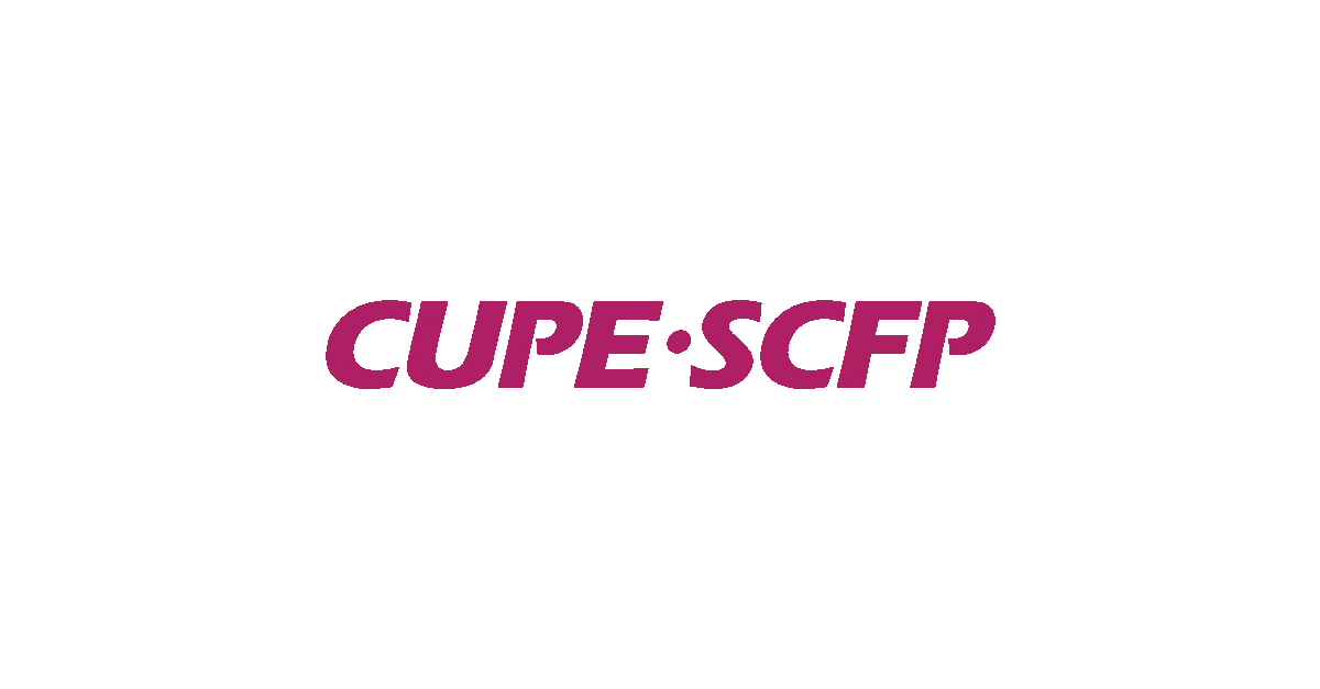 CUPE in dark pink capital letters